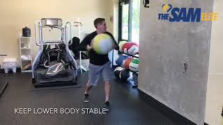 Split Stance Medicine Ball Lateral Shot Put
