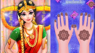 Indian Bride Fashion Salon Game| Best Wedding Hairstyle, Mack-up, Spa For Girls screenshot 5