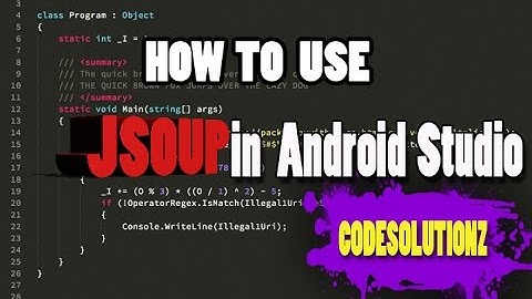 How to use Jsoup /or External Jar in Android Studio