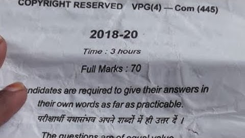 #vbu m.com semester 4 previous year question paper portfolio management (session 2018-20)
