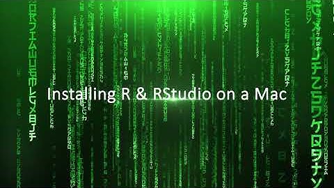 Installing R and RStudio on a Mac computer