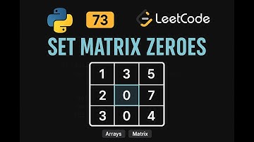 LeetCode 73: Set Matrix Zeroes | Python Solution | In-place Matrix Manipulation