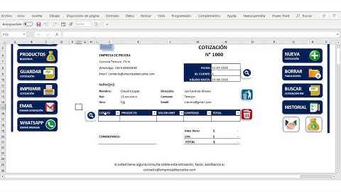 Sistema Excel Control de Cotizaciones