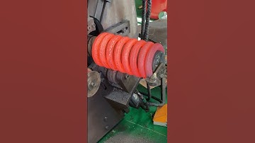 Inside the factory automatic speed coil huge springs for train  #process #machine #springs #metal
