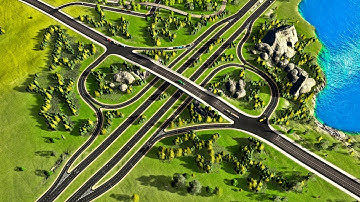 How to Build a Partial Cloverleaf Interchange | Cities Skylines Tutorial