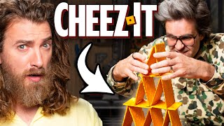 Making A House Of Cards With Cheez-Its