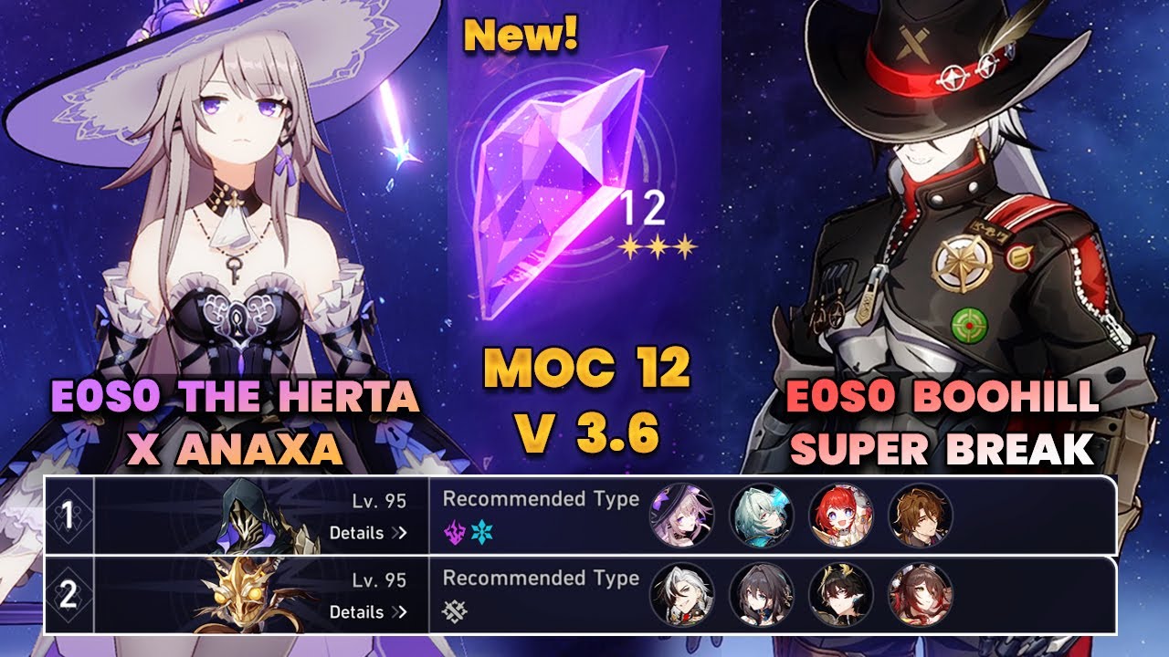 E0S0 Herta x Anaxa и E0S0 Boothill Super Break | Новый MOC12 | 3 звезды | HSR | V3.6 |