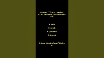 Dot Net Programming Questions – Part 1 |  Question 7 | C# Basics Practice Set | Test Your Knowledge