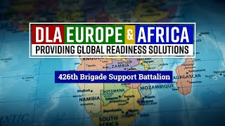 DLA Europe & Africa: Providing Global Readiness Solutions (426th BSB) (emblem) (open caption) DLA Europe & Africa: Providing Global Readiness Solutions (426th BSB) (emblem) (open caption)