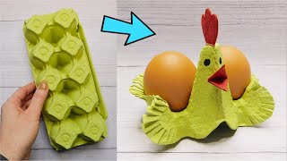 Easter Hen DIY / Egg Trays Craft Ideas / Spring Home Decor / Super Easy Tutorial