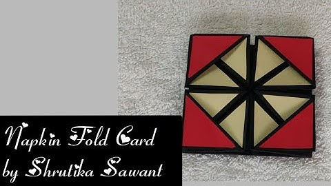 Napkin Fold Card Tutorial by Shrutika Sawant | Part of Explosion Box