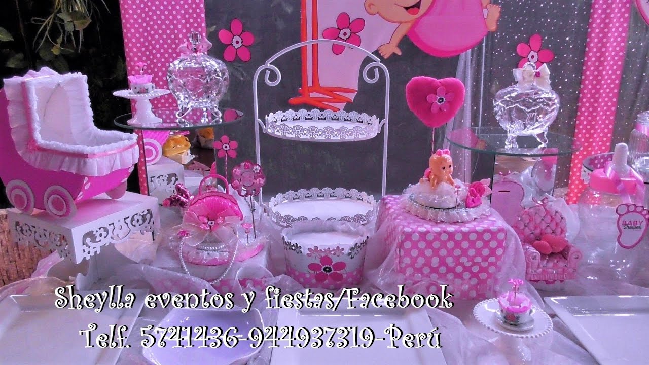 Decoración Baby shower de niña y niño, Decoración de baby shower con  presentación de mesa, tortas 