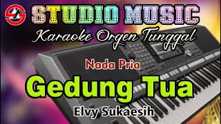 Gedung Tua - Elvy Sukaesih || Karaoke Dangdut Orgen Tunggal Nada Pria