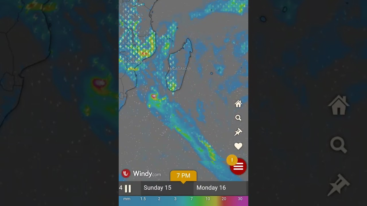 Rain Forecast of TROPICAL CYCLONE GEZANI for the next 4 days from 14th Feb @4.30am GMT - Windy.com