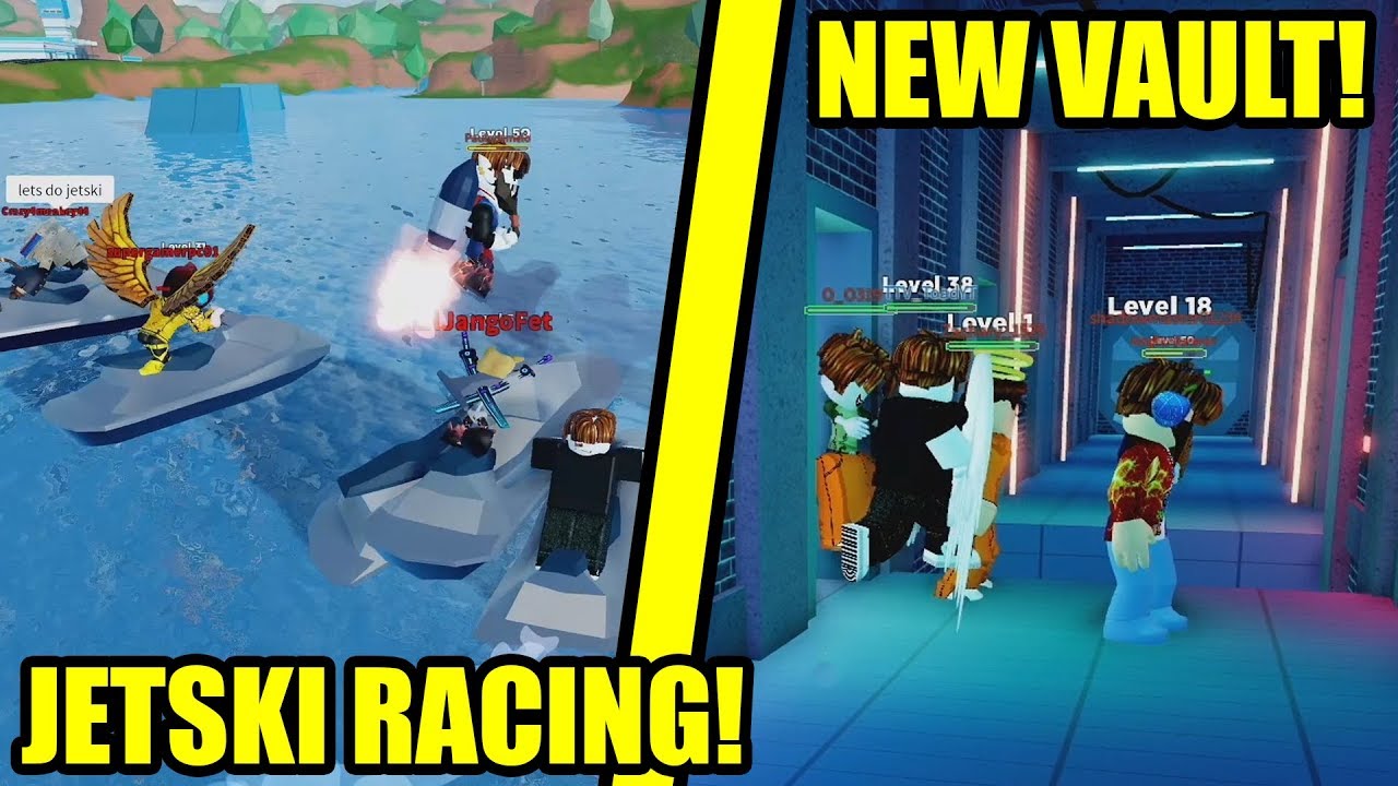 Full Guide New Bank Vaults And Jetski Racing Update Roblox Jailbreak Youtube - 15 000 robux youtuber glider race roblox jailbreak