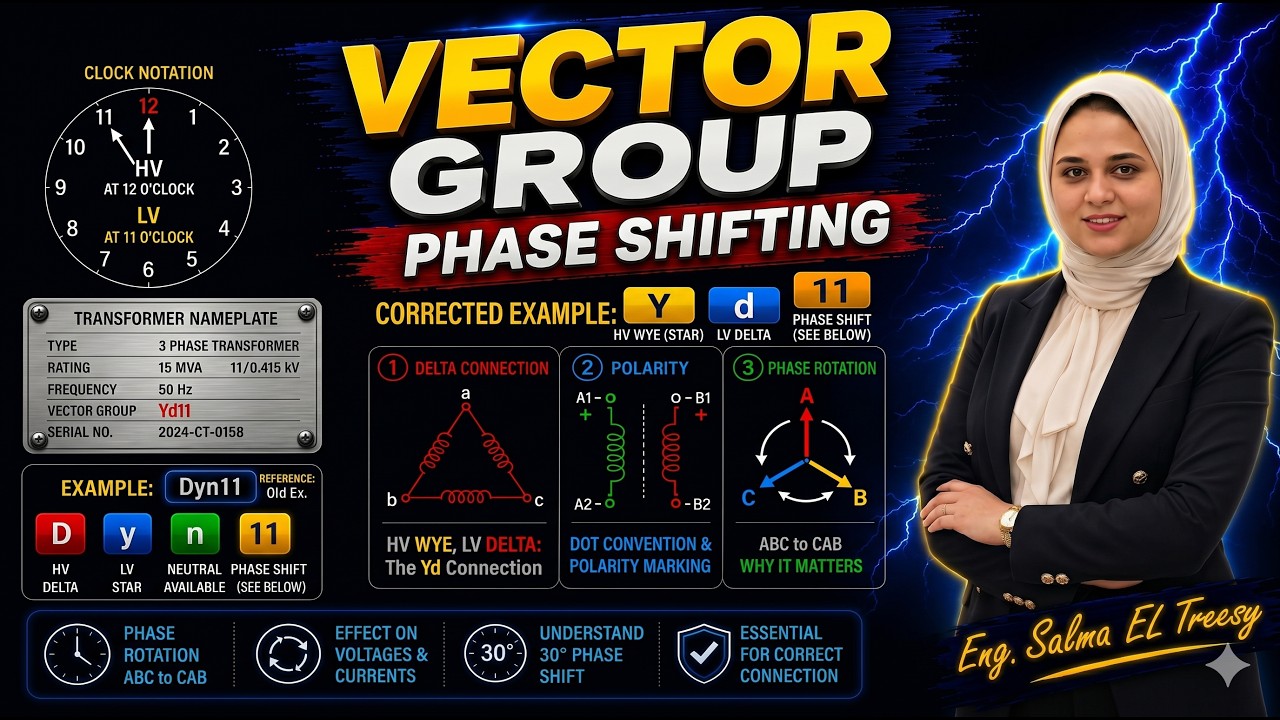Vector group part 2 | شرح الـ Vector Group للمحولات الكهربائية ...
