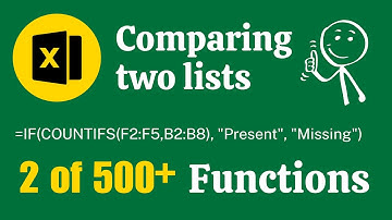 Compare Two Lists in Excel with COUNTIFS | Find Missing or Matching Values Easily