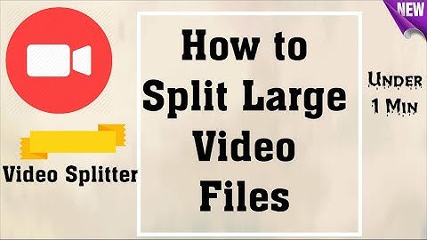 How to Split Large Video into Equal Parts [Tamil] | free video splitter