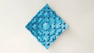 Origami-Tessellation-Model no. 85-43-Tutorial: Step-by-Step-Paper-Art-Folding-DIY