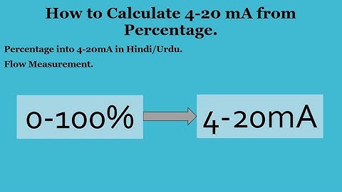How to Calculate 4 to 20 mA from Percentage / Convert Flow rate Percentage into 4-20mA / Flow.