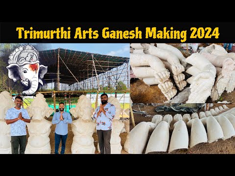 Trimurthi Arts Mumbai Ganpati Making 2024 Ep1 | Krishna Bandekar Ganesh Idol Making 2024 | Ghatkesar