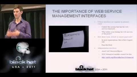 BlackHat 2011 - Real World Web Service Testing for Web Hackers