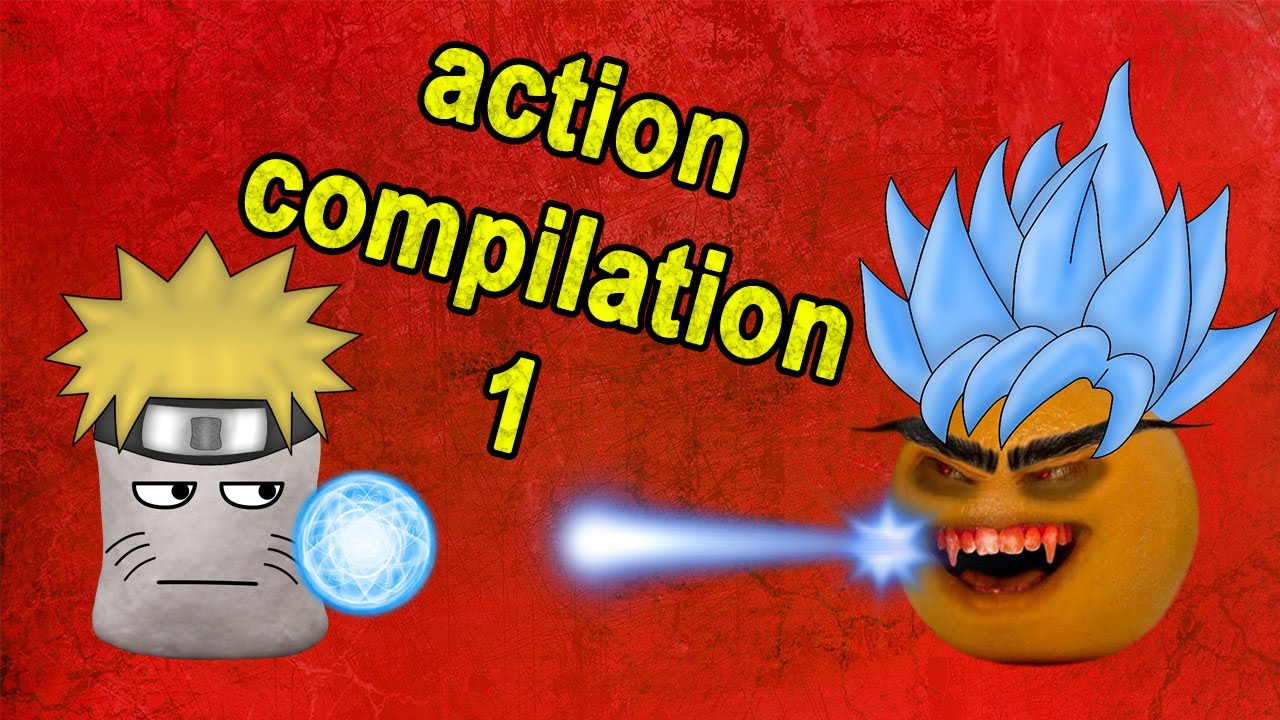Marshmallow & Evil Annoying Orange action compilation 01 - YouTube
