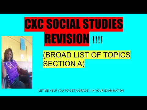 CSEC SOCIAL STUDIES