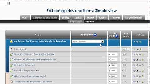 Moodle 1.9 Gradebook A - Intro