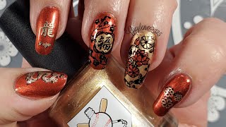 Chinese New Year design with maniology plates, and youtuber's stamping collab