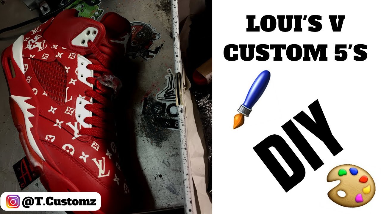 Custom Jordan Retro 5 Louis Vuitton!! 