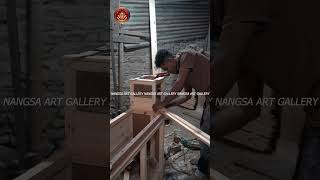 Tibetan TV Cabinet Making Process At Nangsa Art Gallery #nangsaartgallery  #tvcabinet