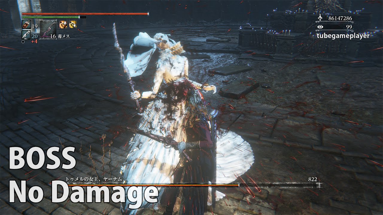 Bloodborne トゥメルの女王 ヤーナム ノーダメージ攻略 銃パリィ 聖杯ダンジョンboss トゥメル イル Youtube