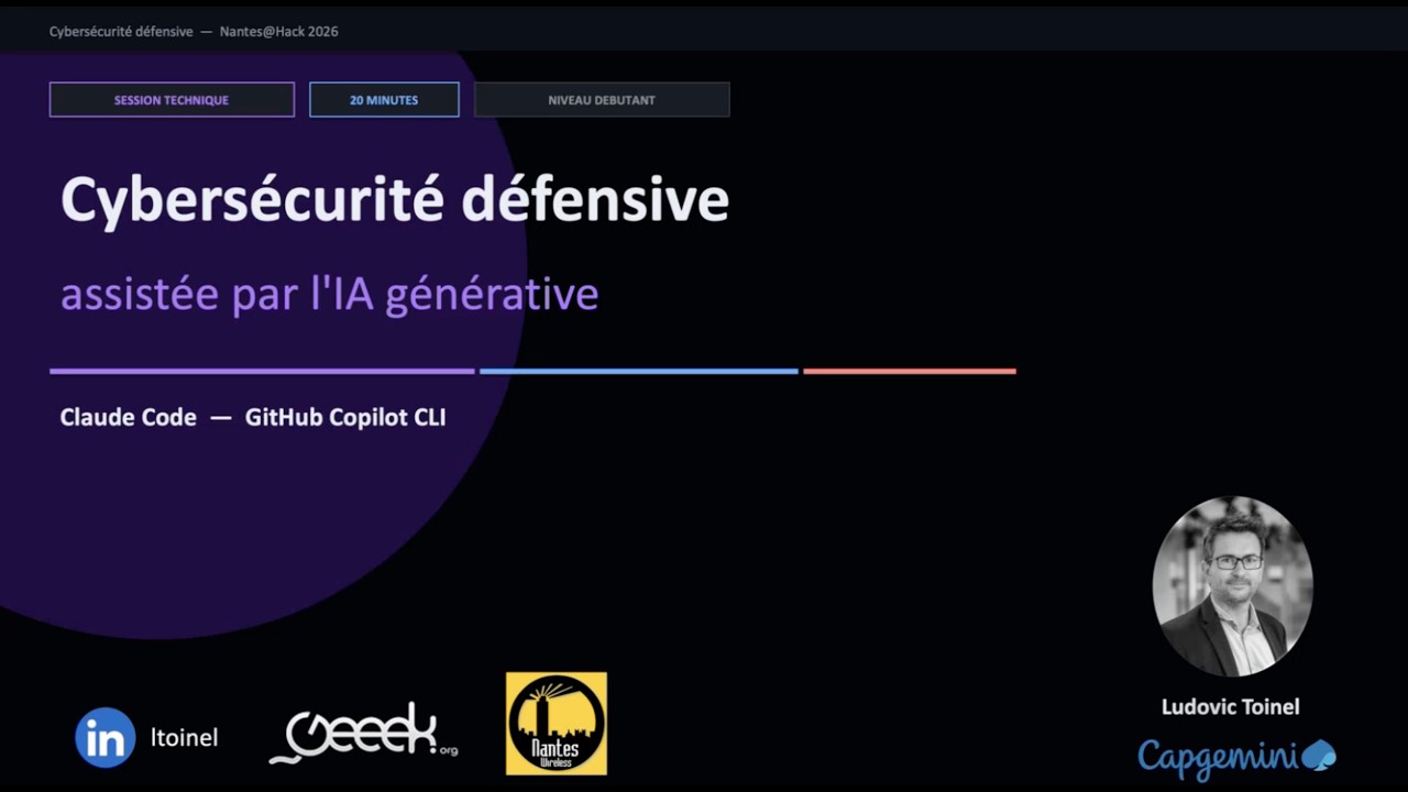 Claude Code, l'IA au service de la sécurité applicative - Gen AI Nantes #15