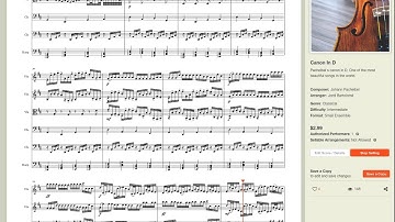 Canon In D - Johann Pachelbel - Noteflight Marketplace