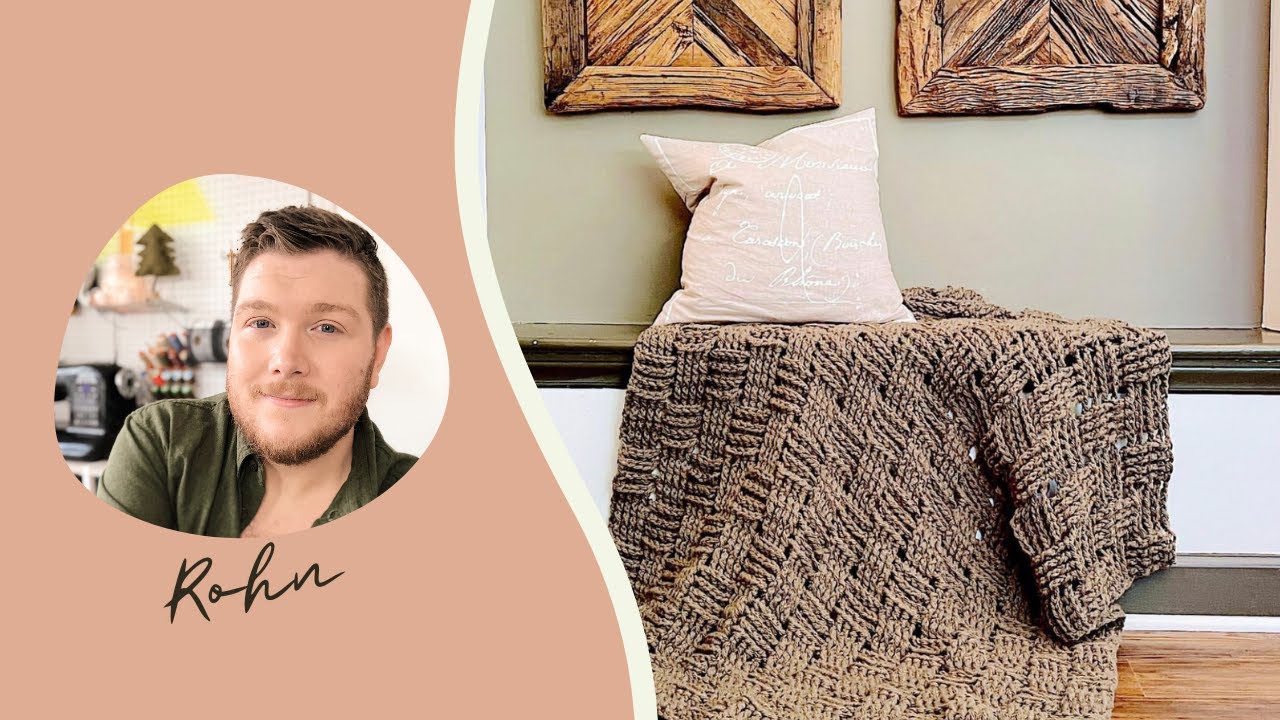 BEGINNER FREE CROCHET THROW PATTERN | Logjam Throw Crochet Tutorial | Rohn Strong Crochet Pattern