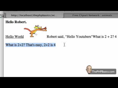 Tutorial 5 - PHP Echo Command - Part 2/2