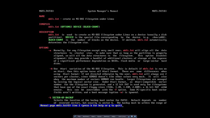 Arch Linux : 10 format the partitions for UEFI