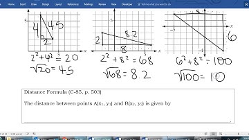 Geometry - 9.5 - Distance Formula