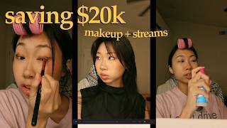 saving $20k as a broke college student | LA living, work day in my life, makeup