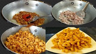 ਮੈਕਰੌਨੀ ਨੂੰ ਲਾਇਆ ਦੇਸੀ ਤੜਕਾ। how to make macaroni at home by Punjabi kitchen vlogs ।