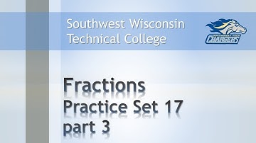 Math Review  - Fractions Chapter Practice Set 17 "Subtracting Fractions, Part 3"
