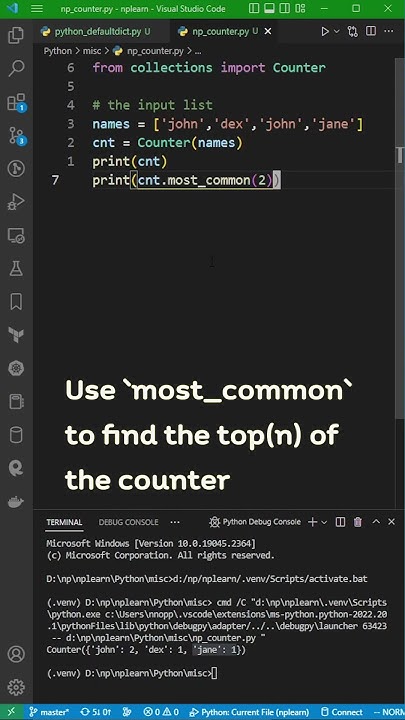 How to use Counter in Python ? - YouTube