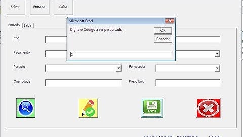Controle de ESTOQUE com Excel - Botão Pesquisar Dados de Entrada - Aula 05