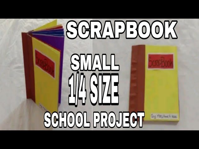 HOW TO MAKE MINIATURE SCRAPBOOK SCHOOL PROJECT 