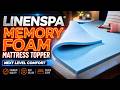 LINENSPA Memory Foam Mattress Topper 2 Inch Gel Infused Review