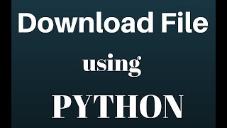 download file using python