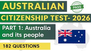 PART 1: AUSTRALIA & ITS PEOPLE (182 QUESTIONS) | AUSTRALIAN CITIZENSHIP PRACTICE TEST 2026