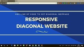Responsive Diagonal Website Design Tutorial | Diagonal Background CSS | Angled Website Design