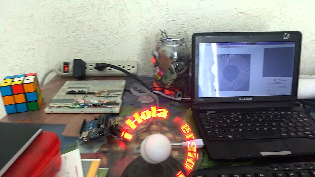 Chinese programmable LED fan.